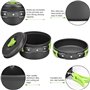 Queta 10 Pcs Cookware Casseroles Camping Poêlé en Aluminium Kit de Cuisine avec Assiette Bol Ustensiles de Cuisine pour en Campi