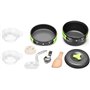 Queta 10 Pcs Cookware Casseroles Camping Poêlé en Aluminium Kit de Cuisine avec Assiette Bol Ustensiles de Cuisine pour en Campi