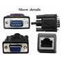 zdyCGTime RJ45 vers RS232 Câble, Port série DB9 9 Broches Femelle et Mâle vers RJ45 Femelle Cat5/6 Ethernet/LAN Console (18 cm/1