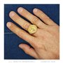BOBIJOO Jewelry - Chevalière Bague Dorée Homme Ancre Marine Or Aigle Nation - 56 (7 US)