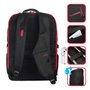 Tucano Sfido Sac à dos de gaming pour ordinateur portable 18,4" Dell Asus MSI avec housse de pluie et câble de chargement USB No