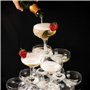 Rink Drink Soucoupes de Champagne à la patinoire - Soucoupe en Verre Coupé Vintage - Lave-Vaisselle Coffre-Fort - 200ml - Clear