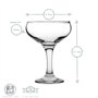 Rink Drink Soucoupes de Champagne à la patinoire - Soucoupe en Verre Coupé Vintage - Lave-Vaisselle Coffre-Fort - 200ml - Clear