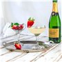 Rink Drink Soucoupes de Champagne à la patinoire - Soucoupe en Verre Coupé Vintage - Lave-Vaisselle Coffre-Fort - 200ml - Clear