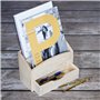 Creative Deco Boite aux Lettres Porte Courrier | 2 Compartiments + Tiroir | 25 x 10 x 20,5 cm | Boîte de Rangement et Stockage |