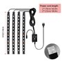 Favoto 4x12 LED Lumière de Voiture, Éclairage d'ambiance Intérieur de Auto avec Port USB et Télécommande, Bande de Lampe Couleur