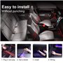 Favoto 4x12 LED Lumière de Voiture, Éclairage d'ambiance Intérieur de Auto avec Port USB et Télécommande, Bande de Lampe Couleur