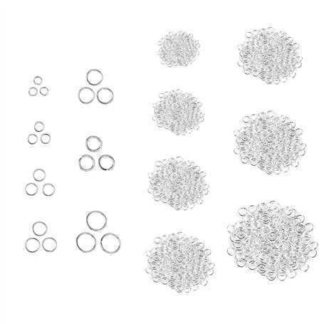 Anneaux sauteurs - Couleur argentée - 1280 pièces