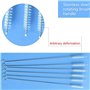 UU19EE 5pcs / lot Pinceau Brosse De Nettoyage en Acier Inoxydable Lavage Tuyau Paille Brosses Brosse Nettoyant pour Bouteille Ca