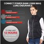 CONQUECO Femme Gilet Chauffant imperméable Thermique Veste pour Le Sport