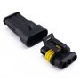 Connecteur de Fil, Keenso Kit de 3 Broches Plug Connecteur Étanche Électrique 1.5mm Terminaux Fil de Verrouillage Rapide Prises