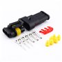 Connecteur de Fil, Keenso Kit de 3 Broches Plug Connecteur Étanche Électrique 1.5mm Terminaux Fil de Verrouillage Rapide Prises