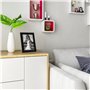 WOLTU Lot de 5 Cadre Photo 13x18cm Cadre en Bois Massif avec Passe Partout, Suspendre Horizontalement ou Verticalement, Décorati