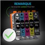 Smart Ink Cartouche d’Encre Compatible pour HP 364 XL 364XL High Yield 10 Pack (2 Noir & 2PBK Cyan Magenta Jaune) pour HP Photos