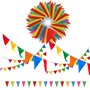 SERWOO 290 Pcs Multicolor Pennant Banner