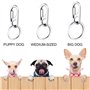 Boao 6 Pièces Clips de Médaillons de Chiens Clips de Médaillons d'Identification pour Animaux de Compagnie avec 18 Anneaux Durab