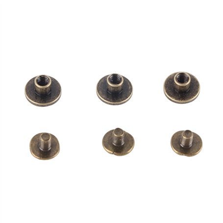 20pcs Rivets Tubulaires Tête Plate en Laiton Vis Ecrous Clous Rivets Capuchon Accessoires cuir artisanat rivets(5mm)