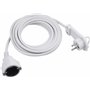 Meister 7432530 Rallonge de Contact de Protection - Connecteur Extra Plat - Câble de 5 m - Blanc - IP20 - Câble d'extension inté
