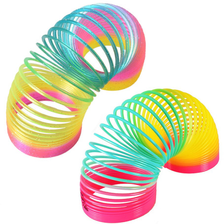 LIMEOW 2 pcs Ressort Jouet Ressort Magique Ressort Chat Rainbow Twirler Slinky Jouet Chat Ressort Petit Jouet Enfant lot Jouet M