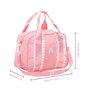 liuxi Sac de danse pour fille - Sac de danse avec fermeture éclair et sangle réglable - Rose uni