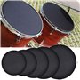 GOTOTOP Set de Sourdines de Batterie en Mousse de Caoutchouc Noir Mute Silencieuse pour Batteur