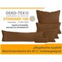 npluseins 1331.1812 Lot de 2 Housses de Coussin en Coton, Chocolat, ca. 40 x 60 cm