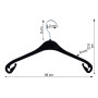 Hagspiel Lot de 20 cintres en plastique Noir 38 cm