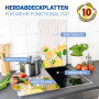 WENKO Protection Plaque de Cuisson Citrons en Verre trempé | pour Toute Plaque | Couvre Plaque de Cuisson, Planche à découper, E