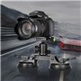 Professionnel Ventouse Charge 10Kg pour Caméra Appareil Photo Reflex Caméscopes Support Voiture avec Rotule à 360° et Plaque de