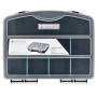 Navaris Organiseur Outils Vide - Boîte à Outil à Empiler - 19 x 15 x 4 cm - Valise Empilable pour Rangement Multiple avec Cases