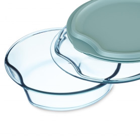 SIMAX - Cocotte Ronde avec Couvercle en Verre, Contenance 2,50 + 1,50L, Dimension 28 x 27 x 11,1 cm - Verre Borosilicate très Ha SIMAX - Cocotte Ronde avec Couvercle en Verre