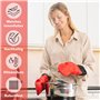 AVANA Gants de Four en Silicone - résistants à la Chaleur jusqu'à 350 °C - Maniques Gants de Cuisine - Antidérapants - Rouge
