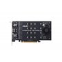 ASUS Hyper M.2 X16 PCIe 3.0 X4 Carte d'extension V2 Prend en Charge 4 NVMe M.2 (2242/2260/2280/22110) jusqu'à 128 Gbps pour Inte