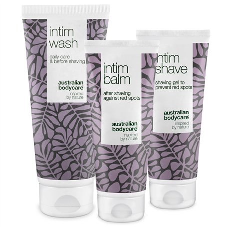 Kit 3 Produits Pour Le Rasage Intime Australian Bodycare | Débarrasser des rougeurs et poils incarnés après rasage | Dans le kit