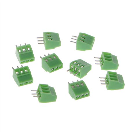 JOYKK 10 Pieces Vis 3Pin Vis PCB Montage Borniers Connecteur Pas 2.54mm - Vert