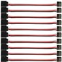 Lot de 10 rallonges de servo à 3 broches de 50 cm avec câble de 50 cm pour pièces de connexion servo RC Futaba JR