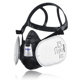 Dräger X-plore 3500 avec 2 filtres Pure P3 - Masque respiratoire Demi-masque pour la construction, la rénovation et le ponçage - Dräger X-plore 3500 avec 2 filtres Pure P3 - Masque respiratoire Demi-masque pour la construction