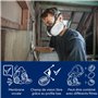 Dräger X-plore 3500 avec 2 filtres Pure P3 - Masque respiratoire Demi-masque pour la construction, la rénovation et le ponçage -