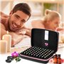 FTINATE 70 Trous Boîte Huile Essentielle Aromathérapie Sac de Rangement Trousses de Toilette Voyage Sac à cosmétiques avec inser