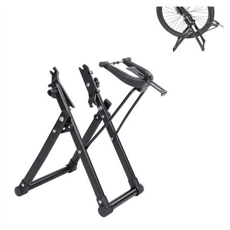 SOULONG Support d'Entraînement Vélo Pliable Trainer pour Vélo Intélligent en Alliage d'Aluminium pour Vélo Noir Convient pour Mé