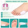 Akozon Séparateur d'orteils en gel 3 paires, Hallux Valgus Correcteur Entretoise de Protecteur de Redresseur d'orteil pour Cheva