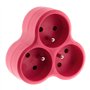 Multiprise triplite triangulaire 16A - rouge - Zenitech