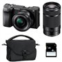 Kit Photo Personnalise cree a l'aide de SONY Alpha 6400 Noir + 16-50 + 55-210 + Sac + SD 8 Go