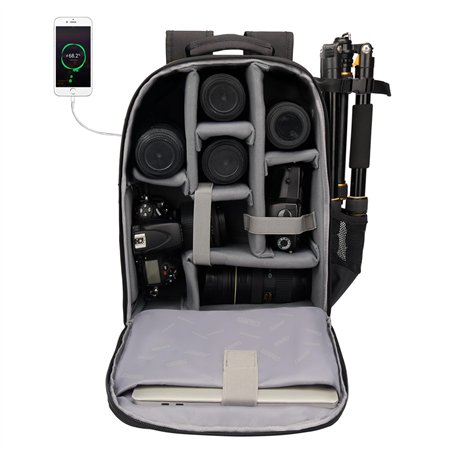 CADeN Sac à Dos étanche pour Appareil Photo Sac à Dos pour Appareil Photo Reflex Numérique Compatible avec l'objectif et Le trép