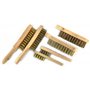 Assortiment de 6 brosses métalliques à main | 2 x soudeur acier rond + acier souple | 2 x violon acier rond + acier souple | 2 x