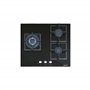 CATA SCI 6021 BK Plaque à gaz butane 3 feux 1 triple couronne Pour cuisinière à gaz naturel Largeur 59 cm Puissance totale de 6