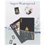 BIERDORF Jeux de Cartes Poker - Étanches en Plastique Diamond Noir Nouveauté Jeu de Cartes 54, Playing Cards