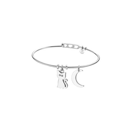 LOTUS STYLE Femme Acier Asscher Zircone bleue Bracelet