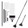 Coolty 66cm Algues Grattoir pour Aquarium avec 10pcs Acier Inoxydable Lames de Rechange
