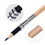 12 Pièces Extendeurs de Crayon en Bois Allongeur de Crayon d'Art Extension de Crayon avec Poignée en Aluminium pour Fournitures